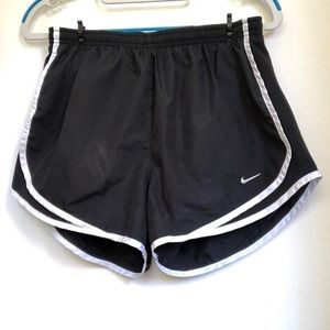 Nike black and white running shorts